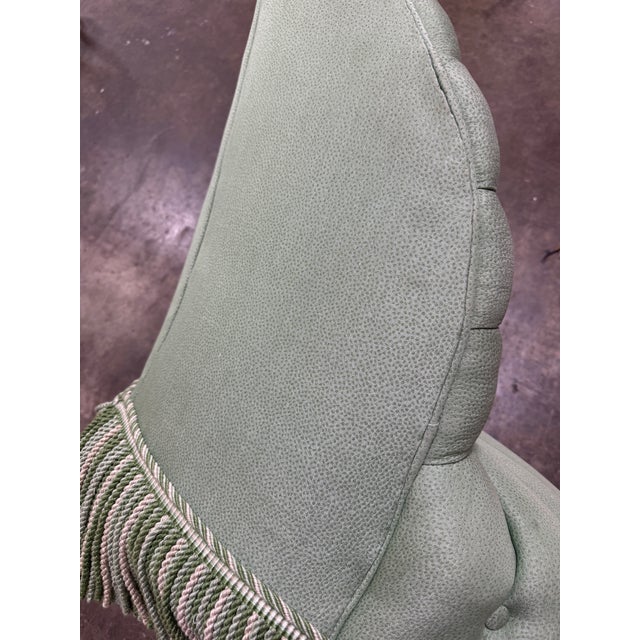 Vintage Upholstered Slipper Shell Chair For Sale - Image 9 of 9