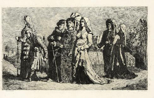 Jean Vandekerkhove, Wedding Procession, Etching by Jean Vandekerkhove, 1860