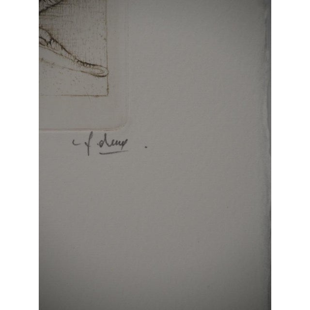 Fred Deux, The Wedding, Original Signed Engraving For Sale - Image 4 of 6