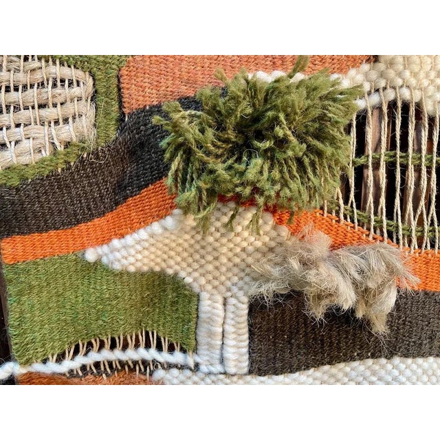 Textile Spanish Hand-Woven Macramé Wall Tapestry, 1960s For Sale - Image 7 of 10
