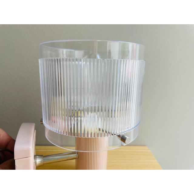 Pink Mid-Century Modern Portuguese Pink Acrylic Wall Sconce For Sale - Image 8 of 13