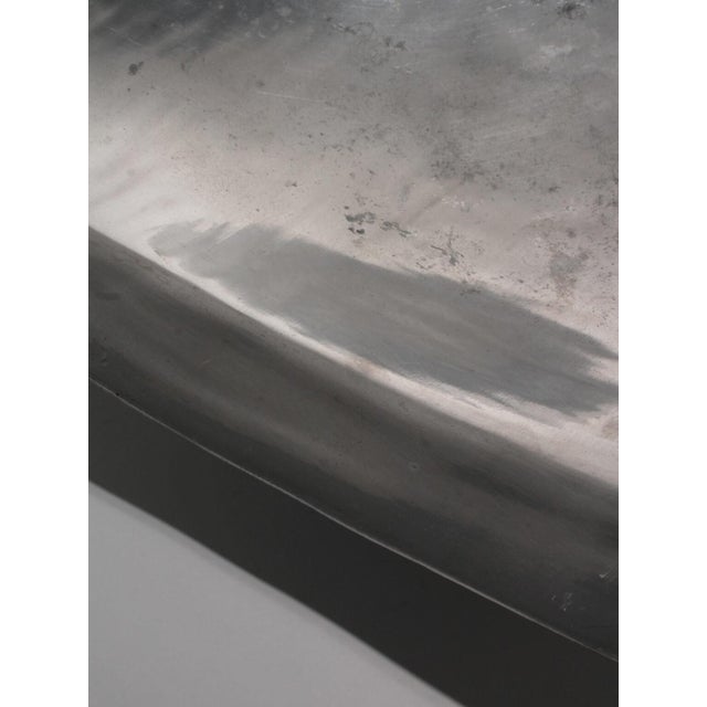 Large Aluminum Square Bowl, 1980 For Sale - Image 3 of 6