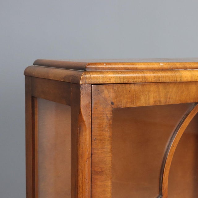 Small Liberty Walnut Display Cabinet For Sale - Image 5 of 11