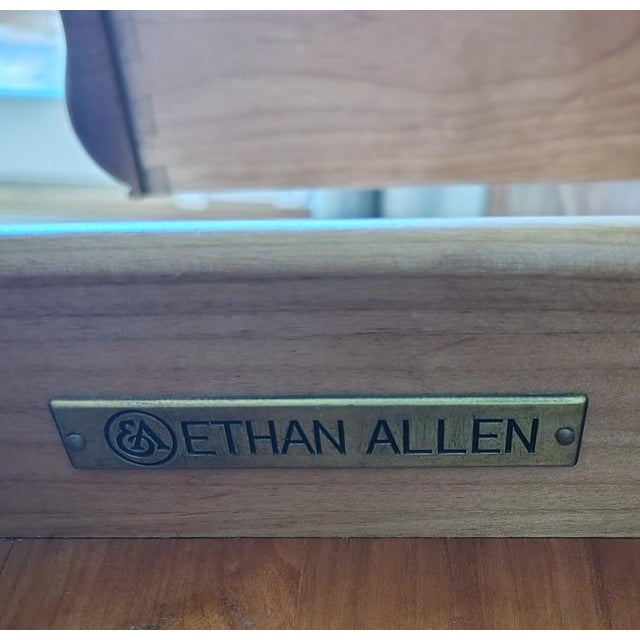 A Pair / Set of Louis Philippe Chests With Marble Top by Ethan Allen For Sale - Image 14 of 15