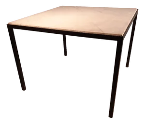 Vintage Square Coffee Table in Iron and White Marble by Osvaldo Borsani for Tecno, 1950s