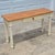 White Washed Barley Twist Leg Console Sofa Table W/ Butcher Block Top For Sale - Image 10 of 10