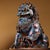Blue Late 20th Century Pair of Gilt Bronze Cloisonné Enamel Guardian Lion Figures on Stands For Sale - Image 8 of 9