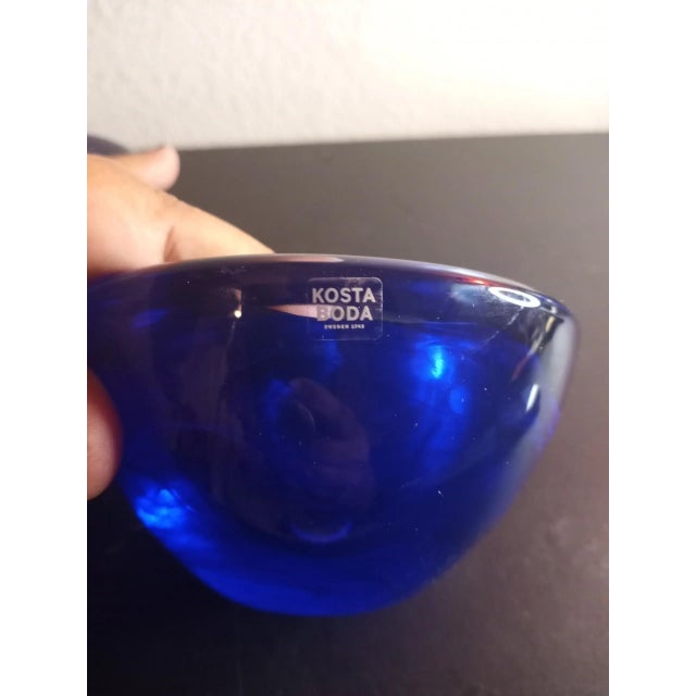 These are STUNNING Kosta Boda Sweden 4.5" Cobalt Blue Votive Holders Set of 2 Stunning Holiday Decor Procured at auction...