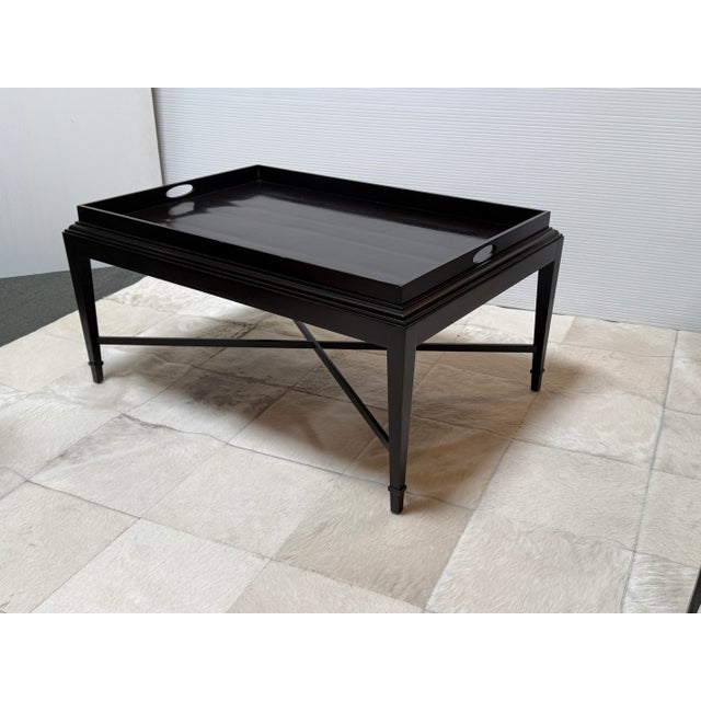Barbara Barry for Baker Furniture Mahogany Tray-Top Coffee Table For Sale In San Francisco - Image 6 of 12