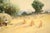 Wheat Field Harvest, Early 20th Century Figurative Landscape For Sale - Image 4 of 7