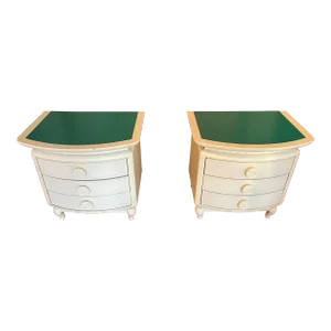 1950s Two (2) Mid-Century Miami Beach Hotel Nightstands From the Famous Eden Roc Hotel
