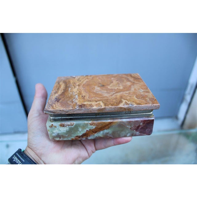 Beige Onyx Jewelry Box, Italy, 1960s For Sale - Image 8 of 9