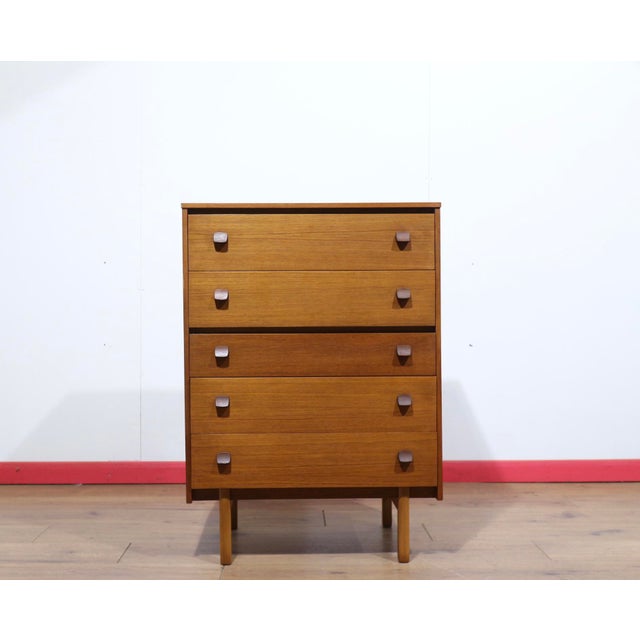 Mid Century Modern Vintage Teak British Dresser Drawers For Sale In Greensboro - Image 6 of 14