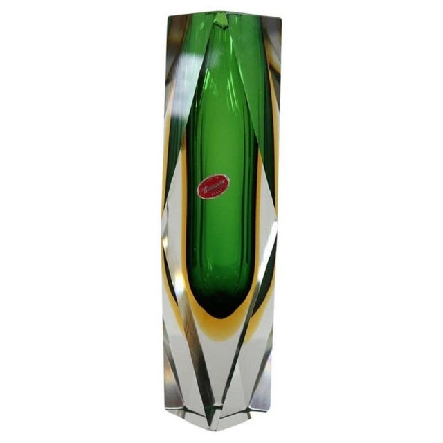 Green Murano Glass Vase by Flavio Poli for A. Mandruzzato, 1960s For Sale - Image 10 of 10