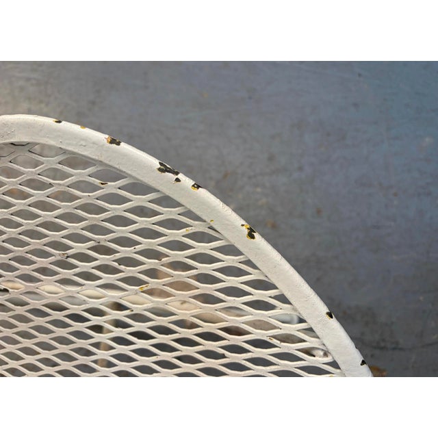 Mid 20th Century Pair of Italian White Metal Clamshell Outdoor Chairs by Tempestini, Attributed For Sale - Image 13 of 14