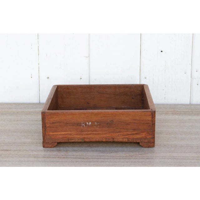 Brown 1950s Square Sri Lankan Teak Tray For Sale - Image 8 of 8