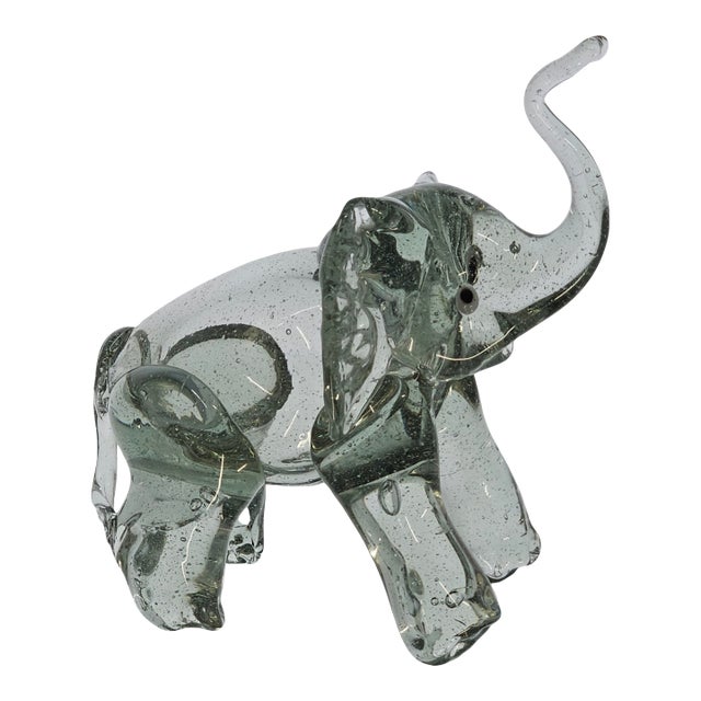 Barovier & Toso Murano Hand Blown Venetian Glass Elephant Figurine – Italian Art Glass Sculpture For Sale
