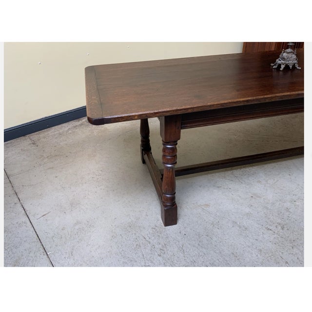Vintage Monastery Table in Oak, 1940 For Sale - Image 10 of 11