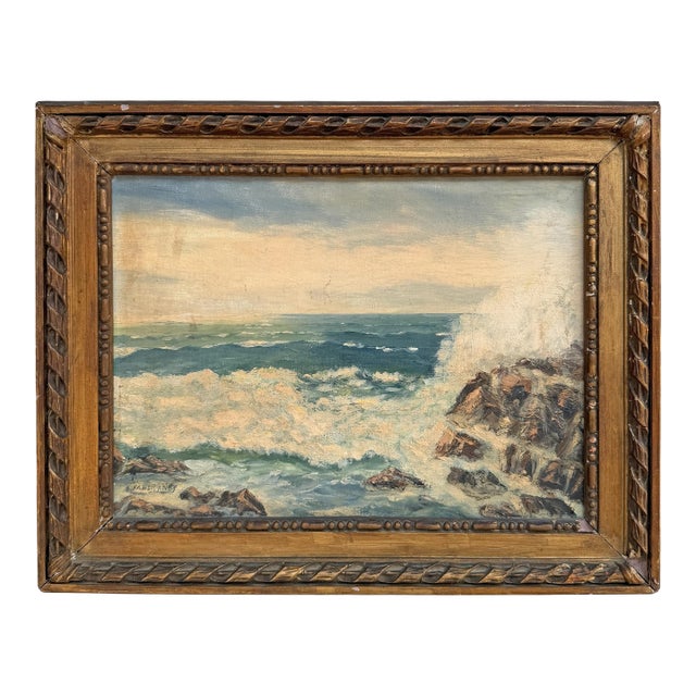 Mid-20th Century American Seascape Oil Painting For Sale