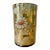 Vintage Glass Tumbler With Hand-Painted Daisies Amber For Sale