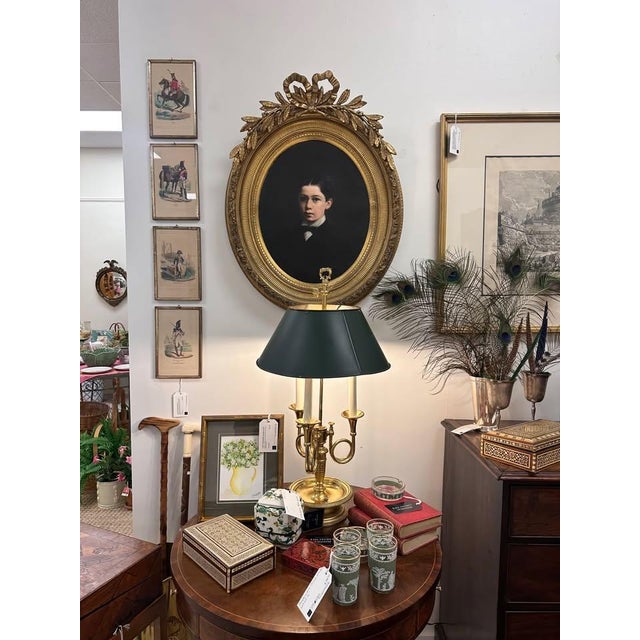 Mid 19th Century 19th-Century Flemish Portrait of a Young Boy in Ornate Giltwood Frame For Sale - Image 5 of 8