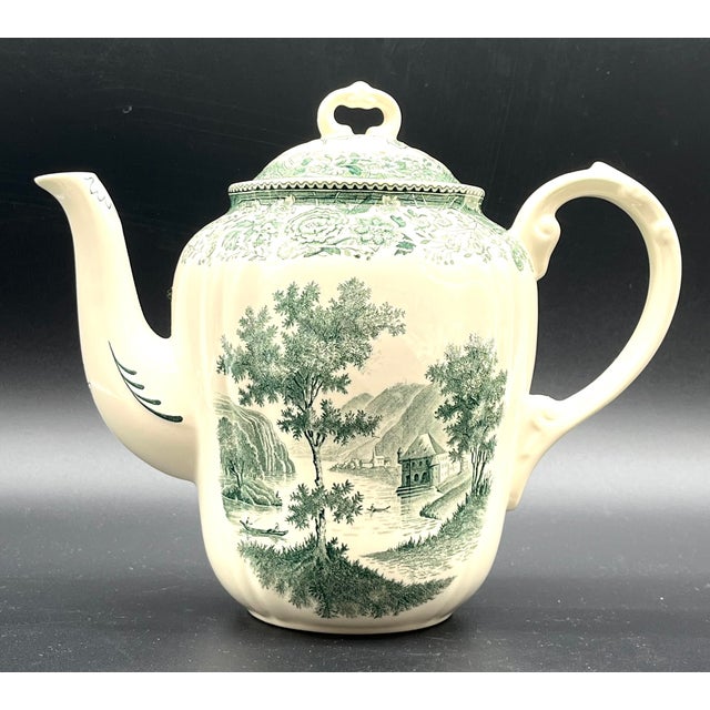 Green Burgenland Coffee or Tea Service from Villeroy & Boch, 1960s, Set of 28 For Sale - Image 12 of 18