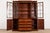 1990s Henkel Harris Georgian Carved Mahogany Lighted Breakfront Bookcase Cabinet For Sale - Image 5 of 18