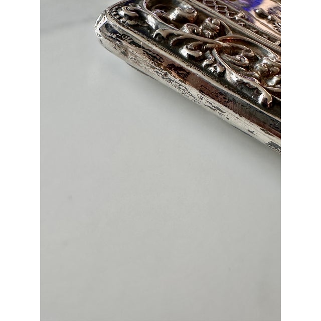Metal Antique 1909 Edwardian Sterling Silver Stag Calling Card Case by Crisford & Norris For Sale - Image 7 of 16