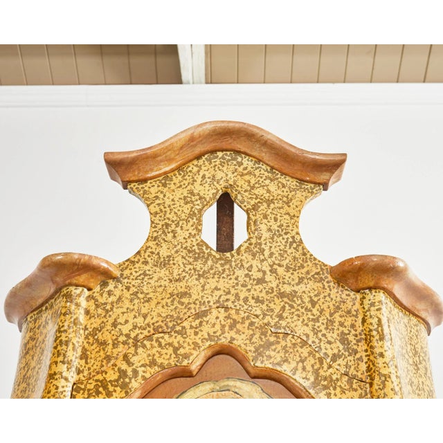 Mustard Venetian Rococo Style Walnut Secretary Lacquered by Ira Yeager For Sale - Image 8 of 13