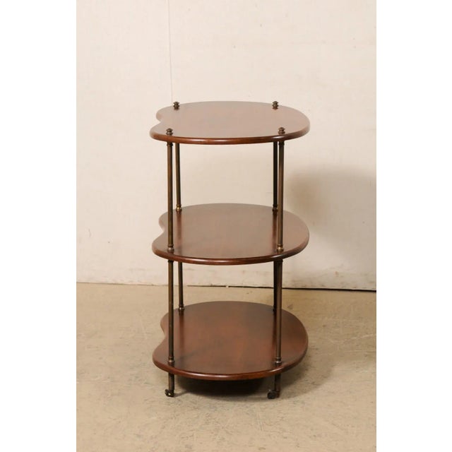 Mid 20th Century French 3-Tier Kidney-Shaped Table, Mid 20th For Sale - Image 5 of 12