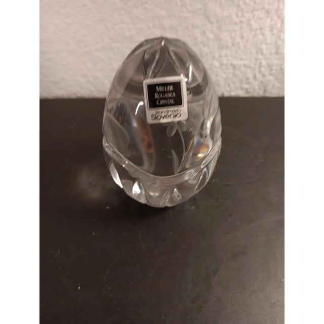 1990s 1990s Miller Rogaska Cut Crystal Egg Figurine For Sale - Image 5 of 6