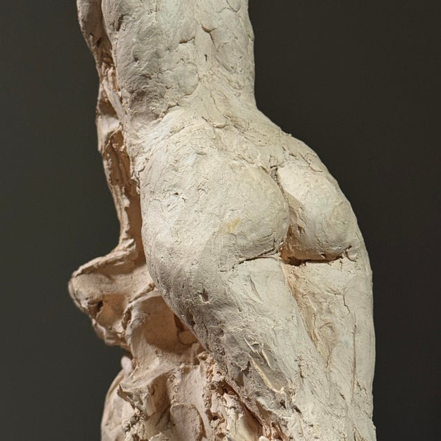 Vintage Expressionist Plaster Figurative Nude Sculpture For Sale In Philadelphia - Image 6 of 12
