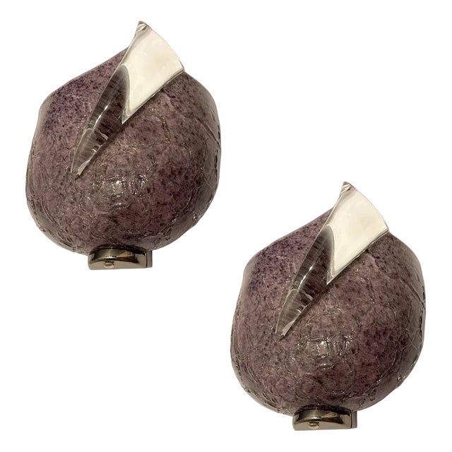 Murano Glass Sconces by Mila Schon for Arte Vetri, Italy, 1980s, Set of 2 For Sale