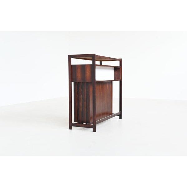 Glass Dry Bar in Rosewood by Knud Bent for Dyrlund, Denmark, 1960s For Sale - Image 7 of 18