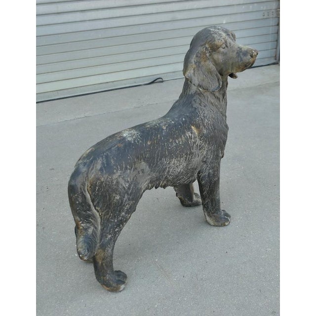 French Hunting Spaniel Standing Statue, 1920s For Sale - Image 9 of 11