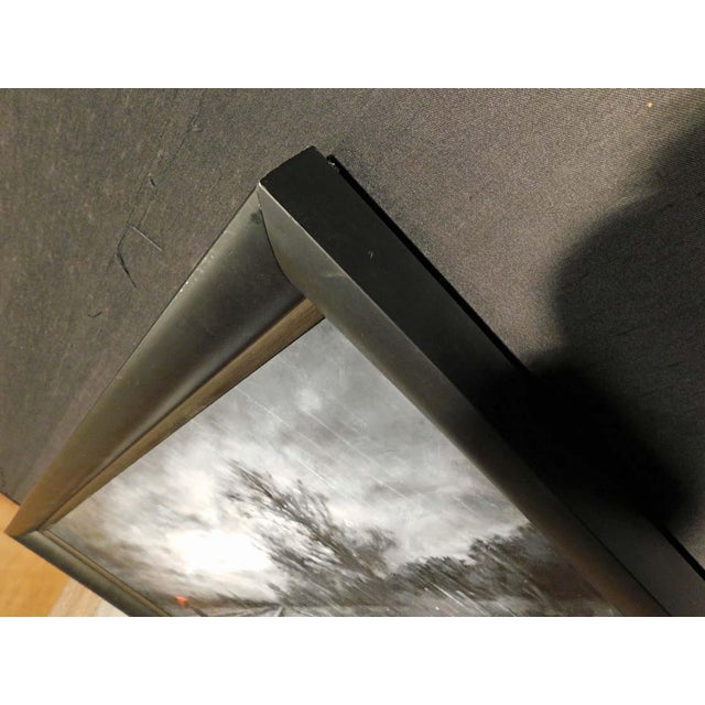 Gray "Crimson Tracks" Contemporary Figurative Landscape Oil Painting by Paul Guy Gantner, Framed For Sale - Image 8 of 8