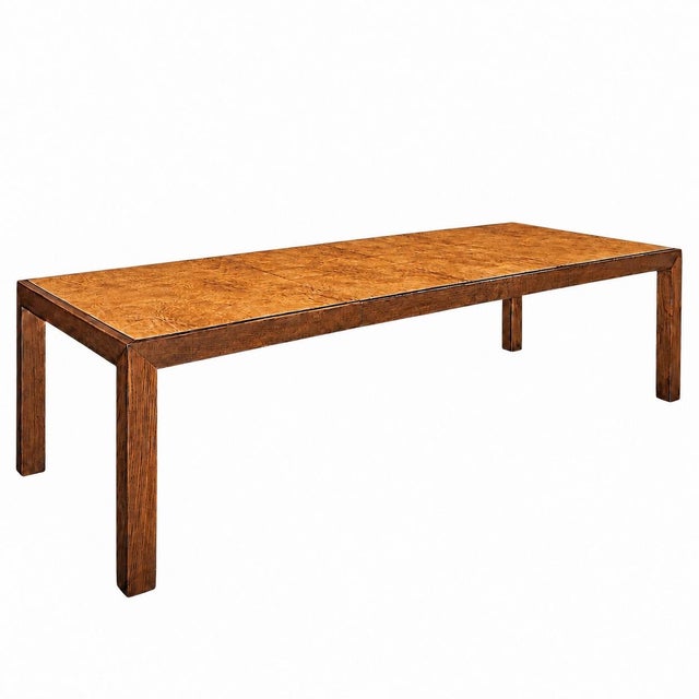 A finely crafted Parsons-style banquet dining table by John Richardson Furniture Makers of Oakland, California. The...