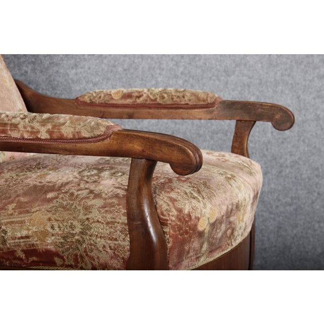 Antique Biedermeier Armchair in Walnut, 19th Century For Sale - Image 17 of 18