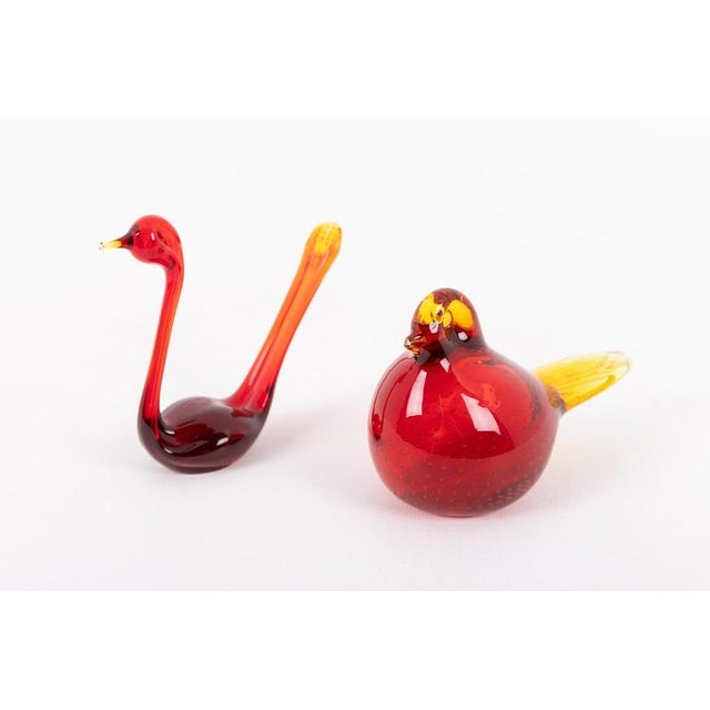 Swedish Art Glass Birds Sculptures from Bergdala, 1970s, Set of 2 For Sale - Image 12 of 12