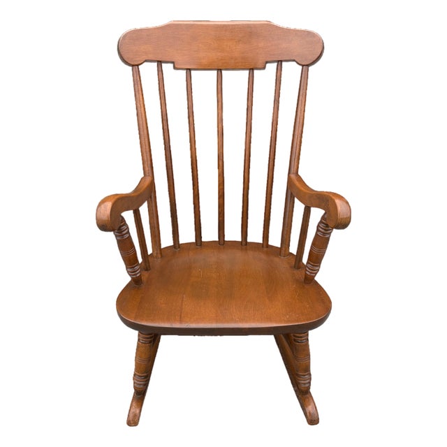 Mid 20th Century Ethan Allen Child Size Windsor Rocking Chair For Sale