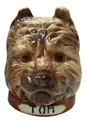 Tom Terrier Saint Clement Majolica Money Bank