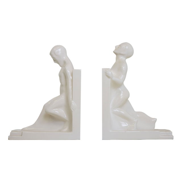 Vintage Dutch Art Deco Bookends by Godefridus Boonenkamp, 1925, Set of 2 For Sale
