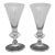 Early 20th Century Steuben 7737 Pattern Clear Teardrop 5 3/4" White Wine Glass Pair With Sleeves For Sale