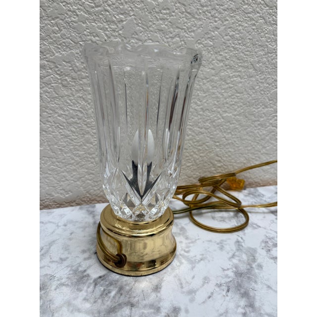 Vintage Textured Glass Petite Table Lamp For Sale In Sacramento - Image 6 of 7