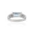 Not Yet Made - Made To Order Baguette Cut Natural Aquamarine Ring With Flush Diamond Shank 925 Silver Size 7 For Sale - Image 5 of 15
