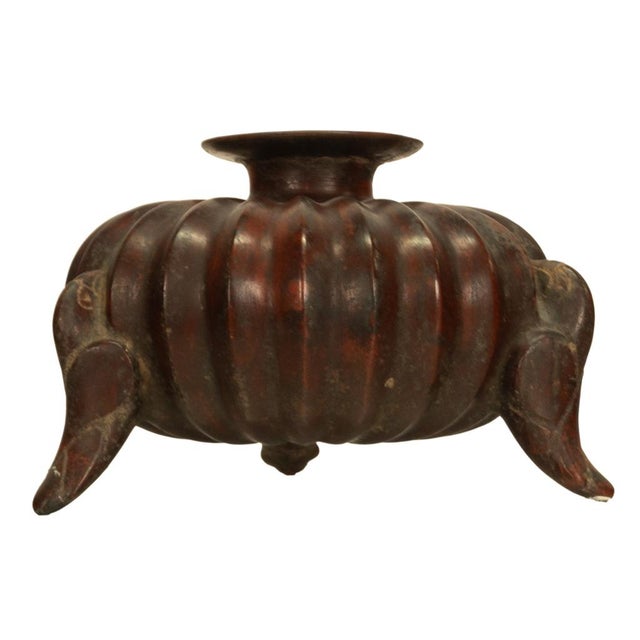 Ancient Pre-Columbian Colima Redware Ceramic Gourd Vessel Circa 100 Bc Ex-Museum For Sale - Image 12 of 15