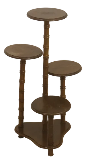 Wooden Plant Holder, 1970s