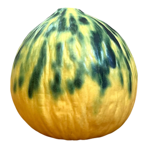 Vintage Yellow and Green Ceramic Gourd