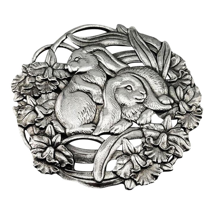 Arthur Court Bunny Rabbit Trivet Plate | Chairish