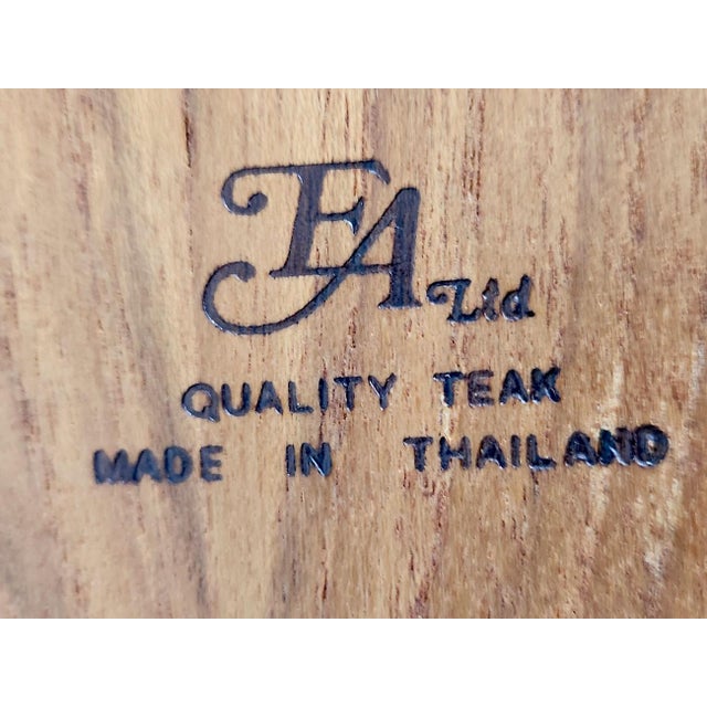 Mid 20th Century Teak Wood Tambour Desk Top Organizer Box For Sale - Image 11 of 12